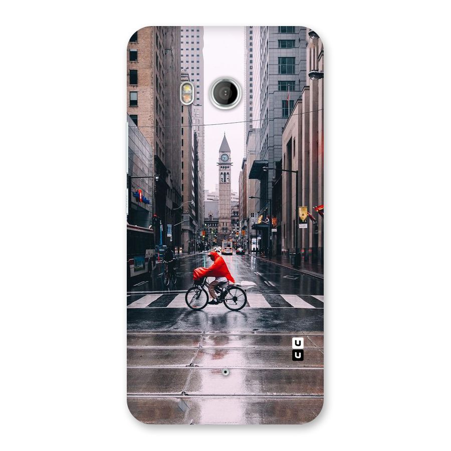 Red Bicycle Street Back Case for HTC U11