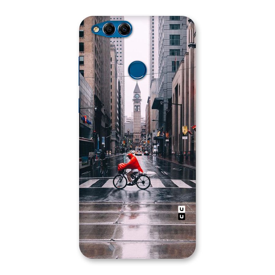 Red Bicycle Street Back Case for Honor 7X