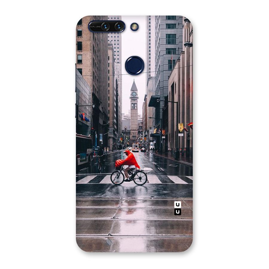Red Bicycle Street Back Case for Honor 8 Pro