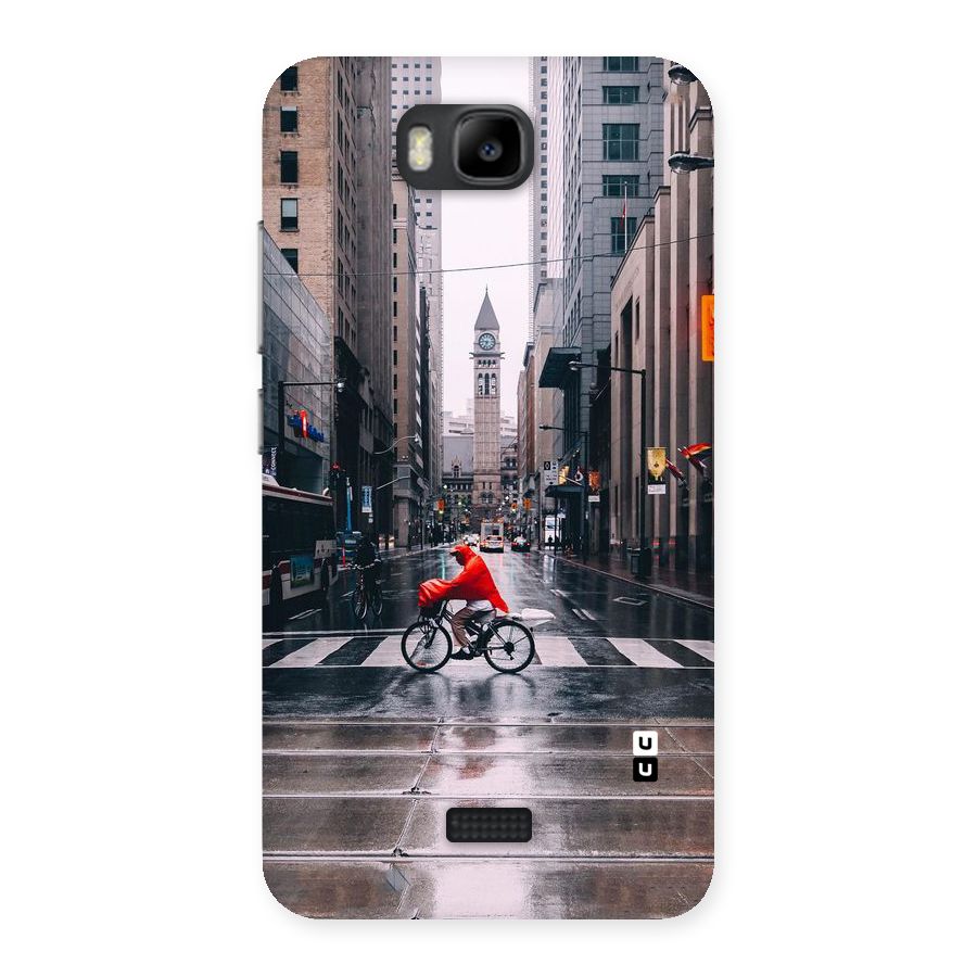 Red Bicycle Street Back Case for Honor Bee