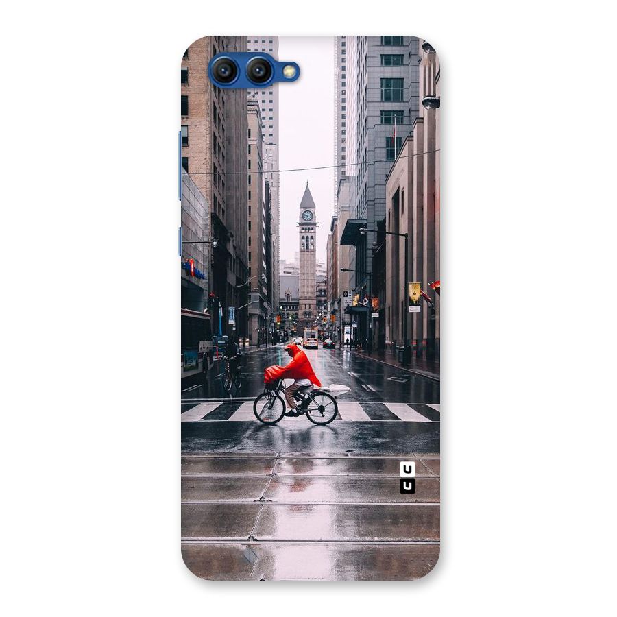 Red Bicycle Street Back Case for Honor View 10