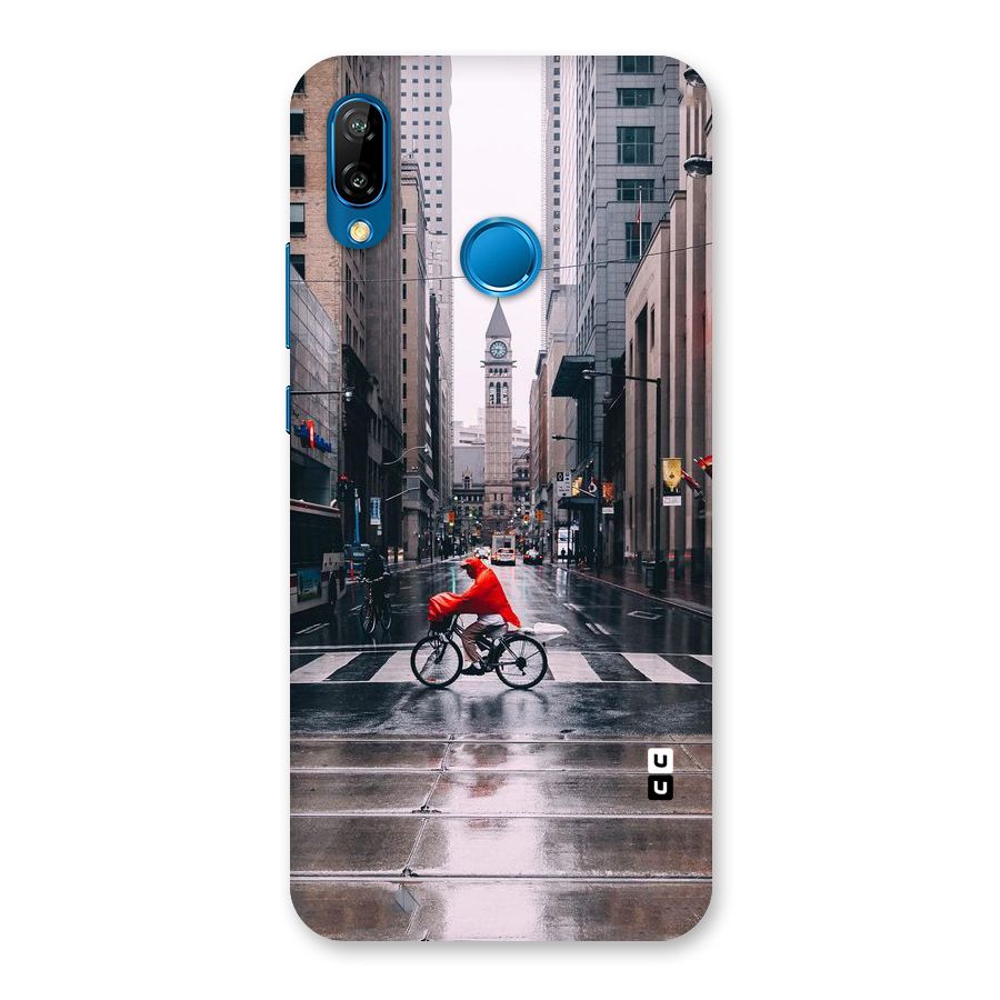 Red Bicycle Street Back Case for Huawei P20 Lite
