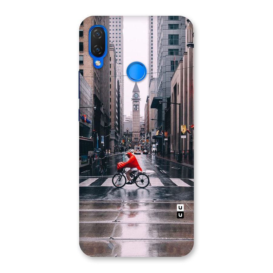 Red Bicycle Street Back Case for Huawei P Smart+