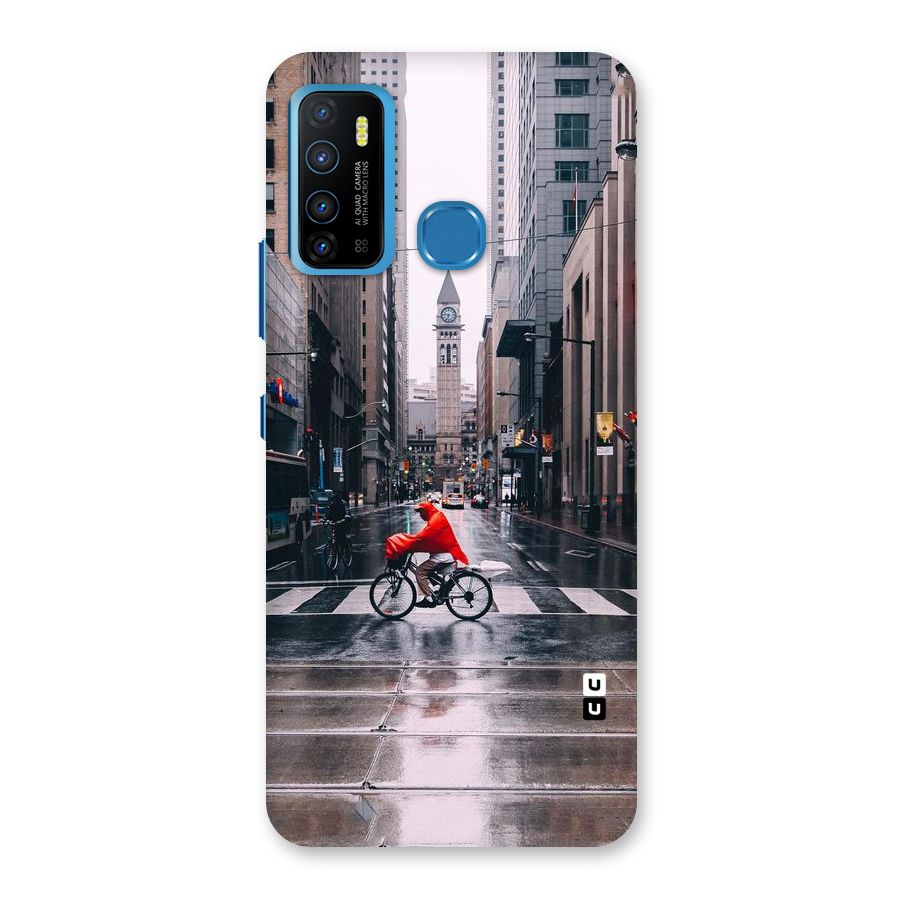Red Bicycle Street Back Case for Infinix Hot 9