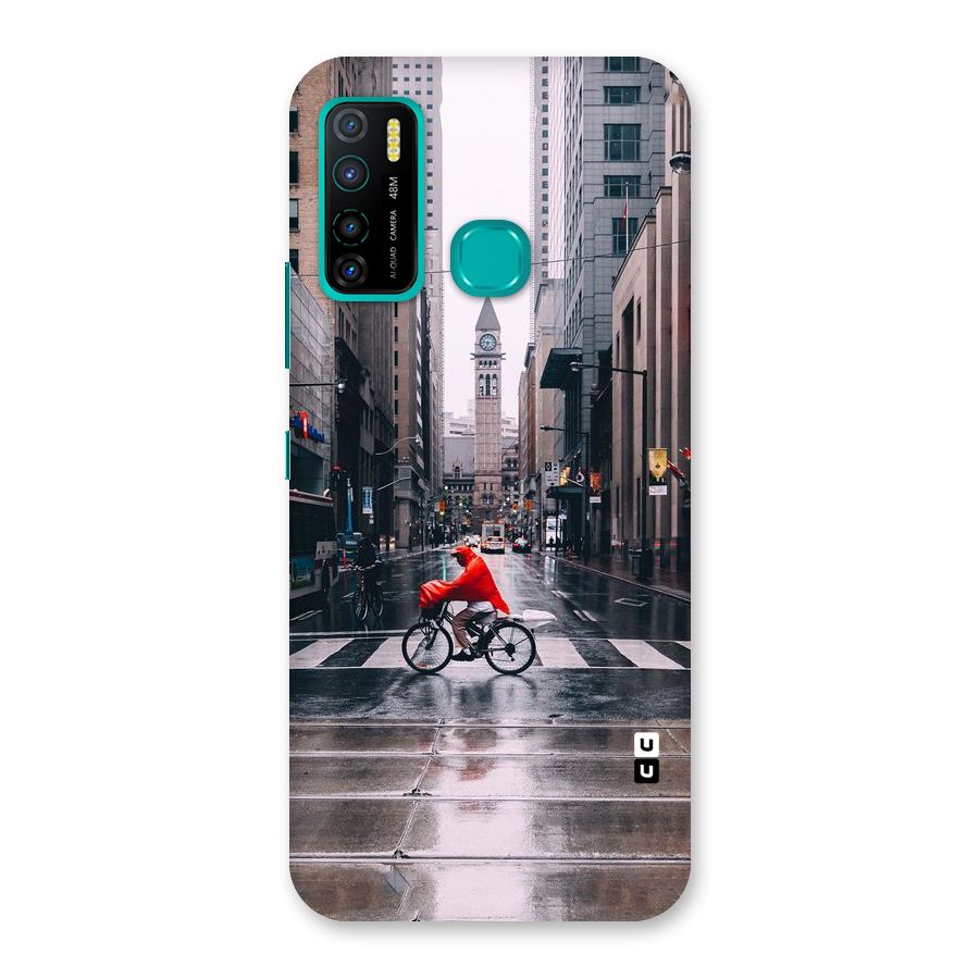 Red Bicycle Street Back Case for Infinix Hot 9 Pro
