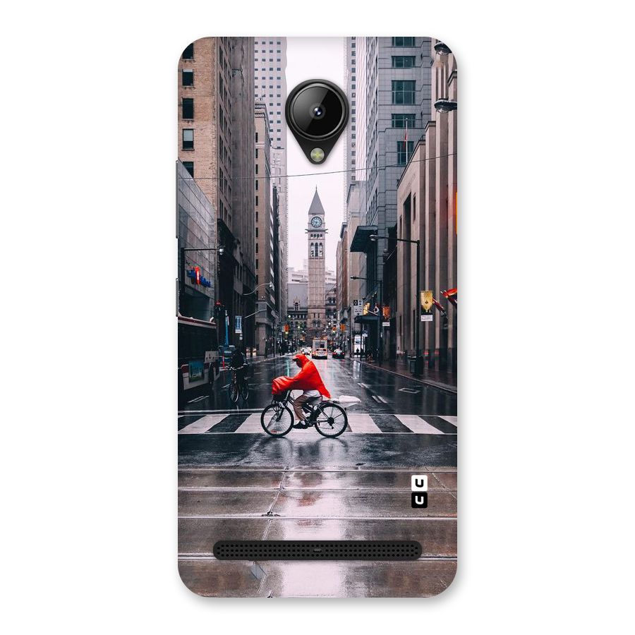 Red Bicycle Street Back Case for Lenovo C2