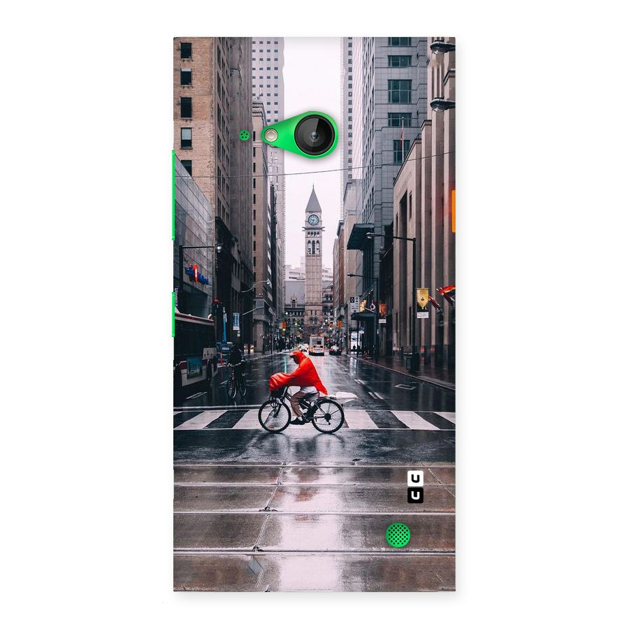Red Bicycle Street Back Case for Lumia 730