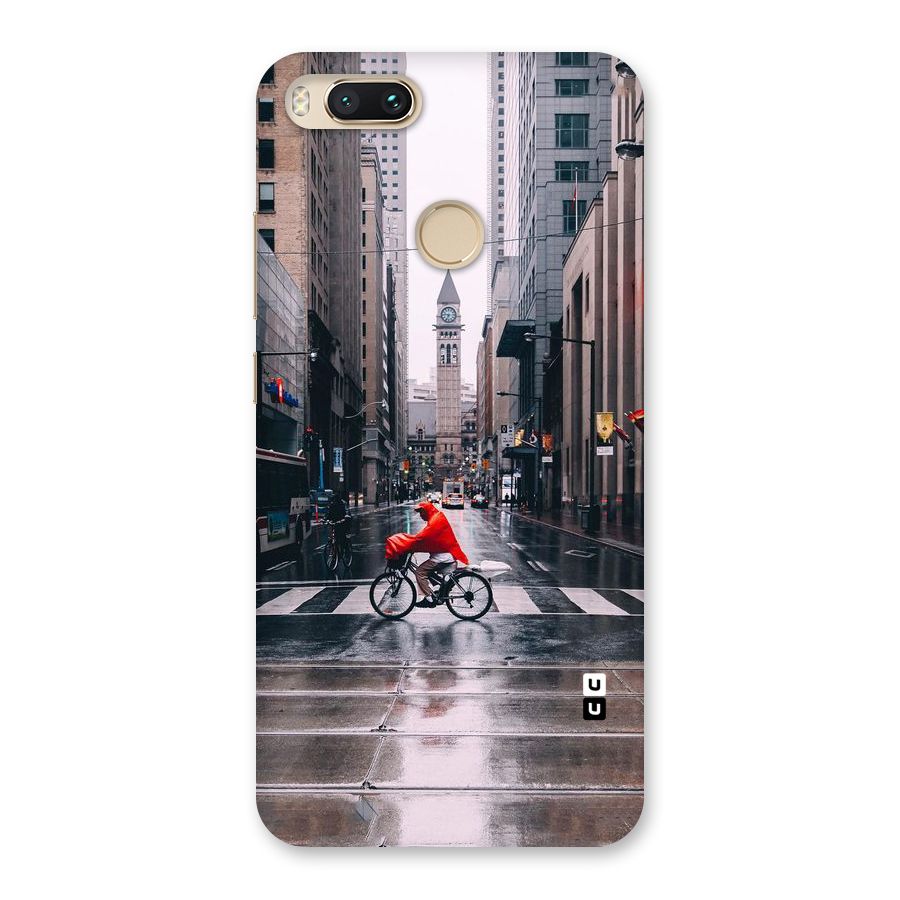 Red Bicycle Street Back Case for Mi A1