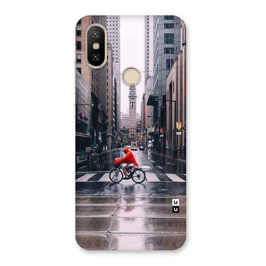 Red Bicycle Street Back Case for Mi A2