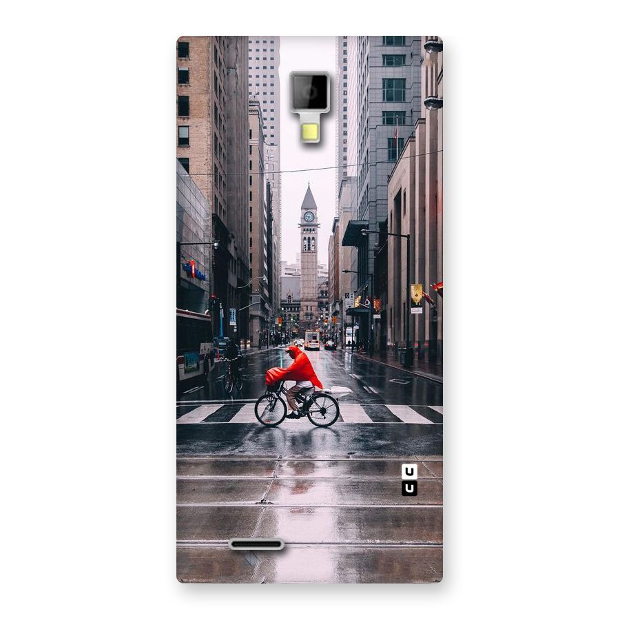 Red Bicycle Street Back Case for Micromax Canvas Xpress A99