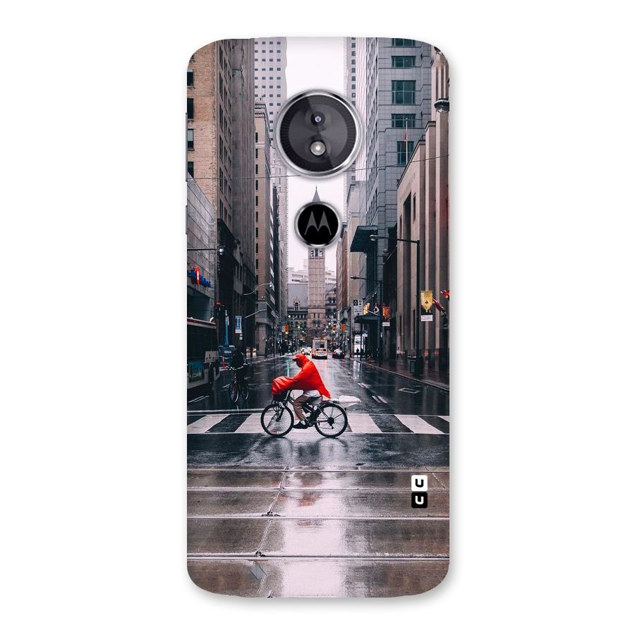 Red Bicycle Street Back Case for Moto E5