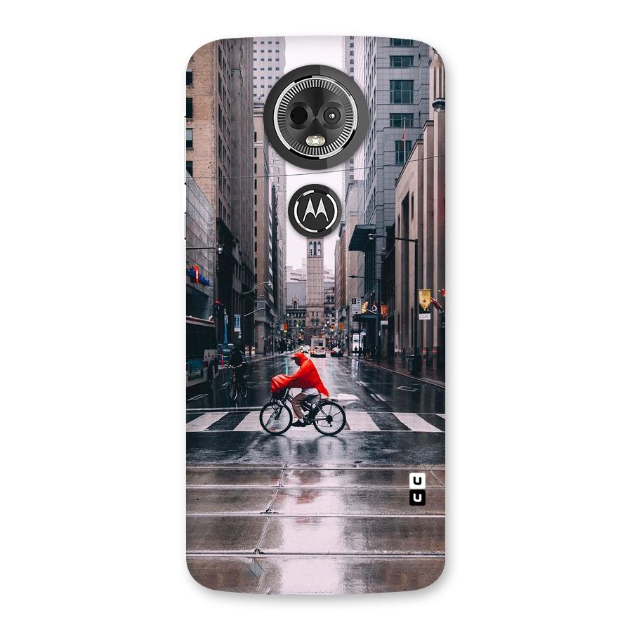 Red Bicycle Street Back Case for Moto E5 Plus