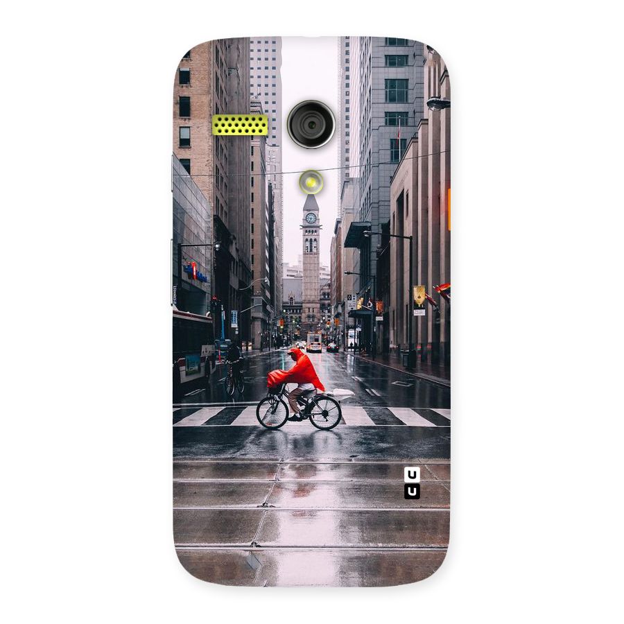 Red Bicycle Street Back Case for Moto G