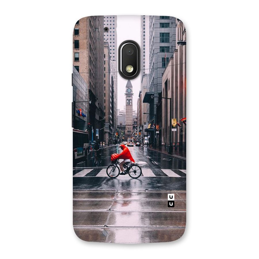 Red Bicycle Street Back Case for Moto G4 Play