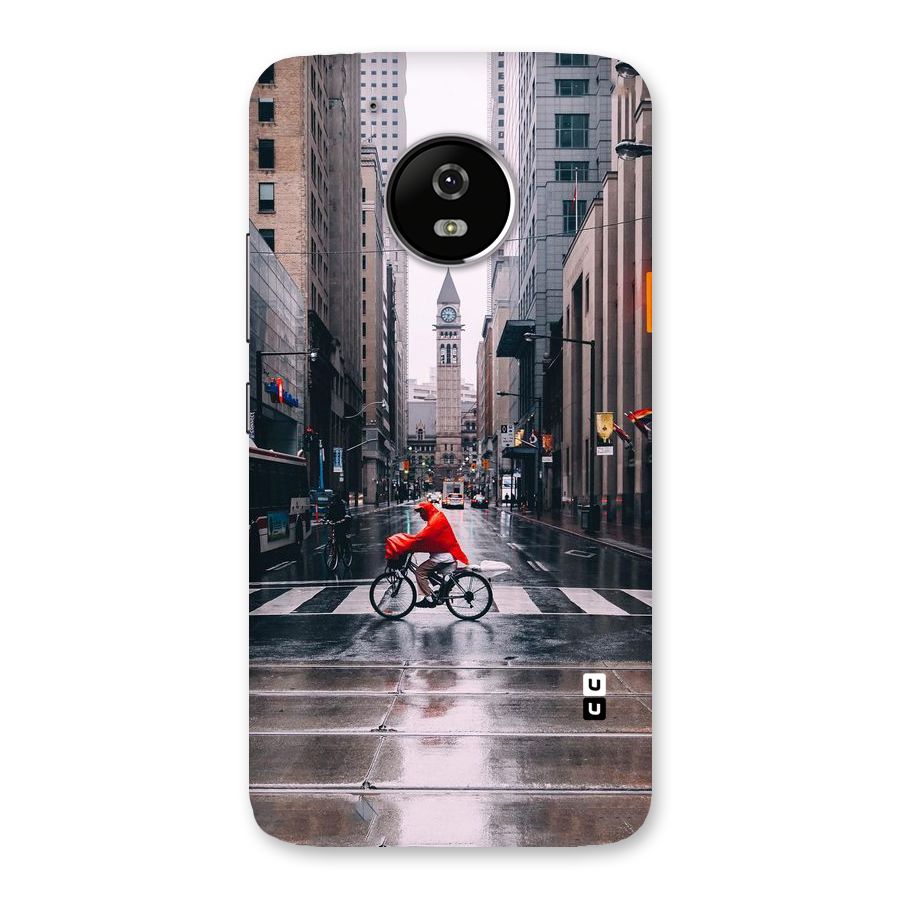 Red Bicycle Street Back Case for Moto G5