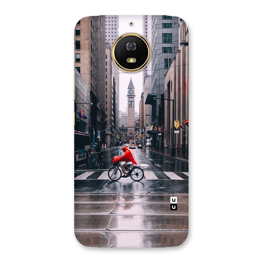 Red Bicycle Street Back Case for Moto G5s