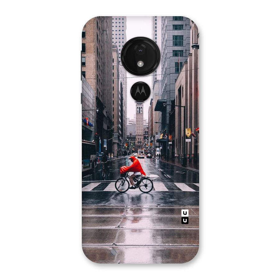 Red Bicycle Street Back Case for Moto G7 Power