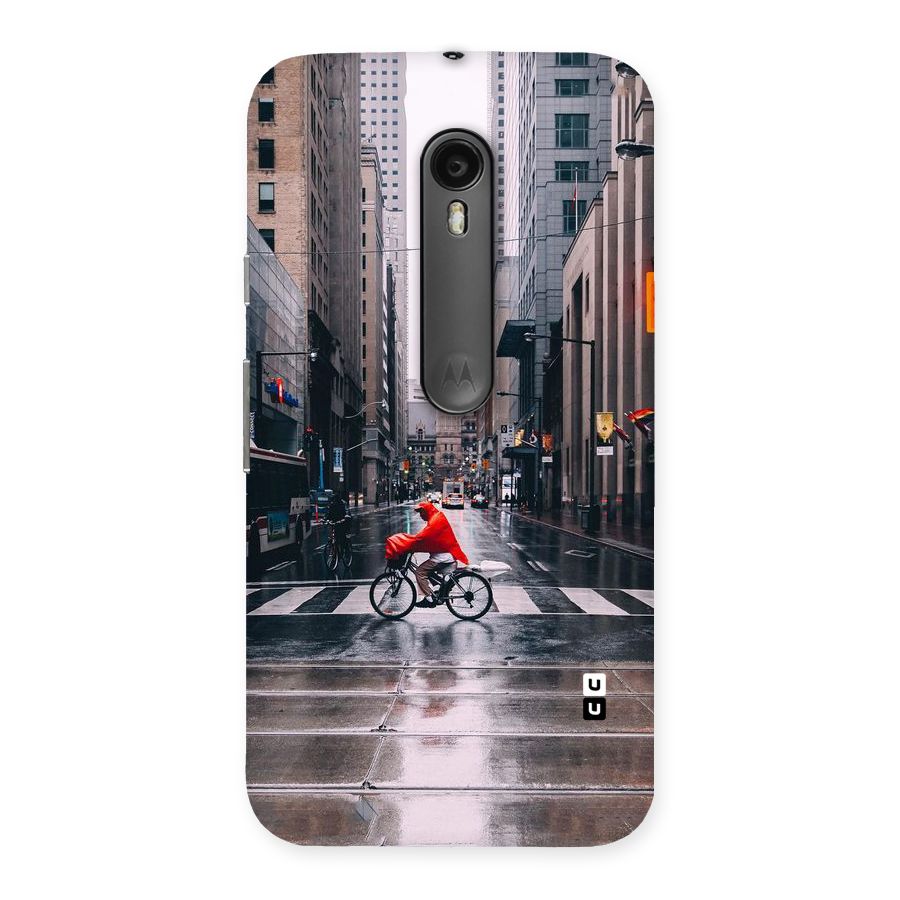 Red Bicycle Street Back Case for Moto G Turbo