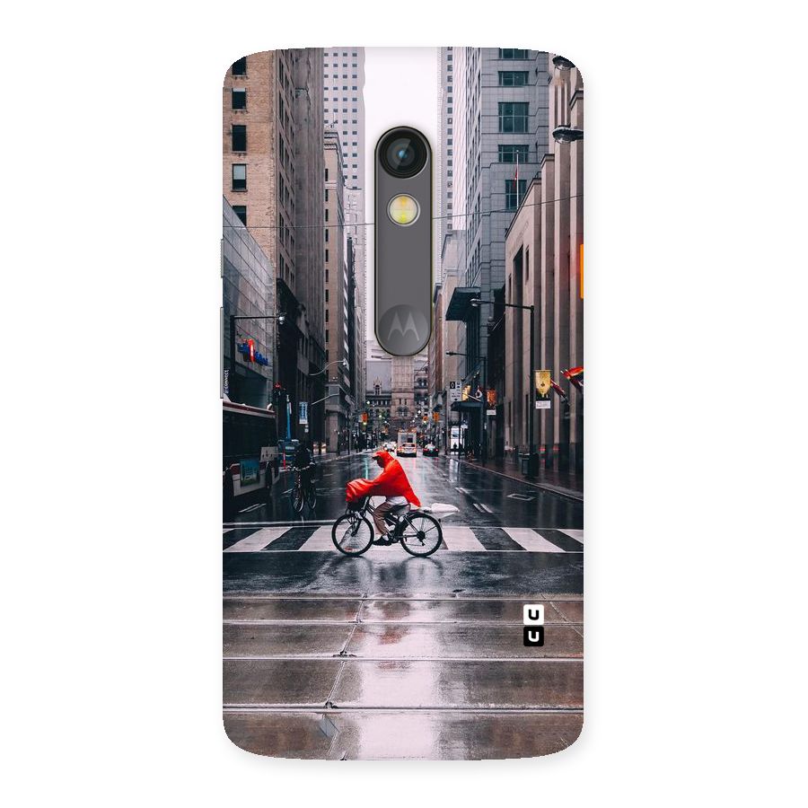 Red Bicycle Street Back Case for Moto X Play