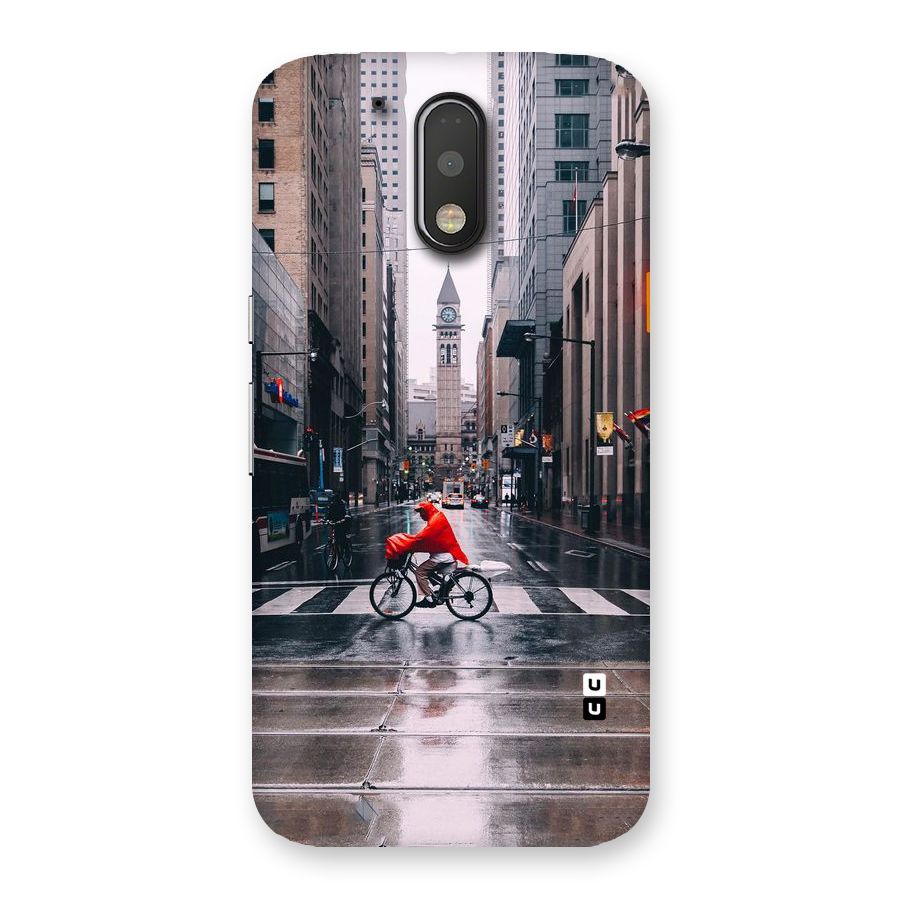 Red Bicycle Street Back Case for Motorola Moto G4 Plus