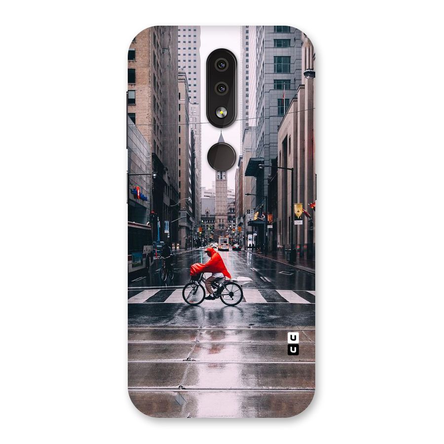 Red Bicycle Street Back Case for Nokia 4.2