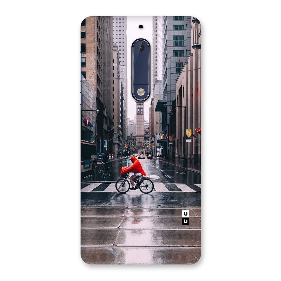 Red Bicycle Street Back Case for Nokia 5