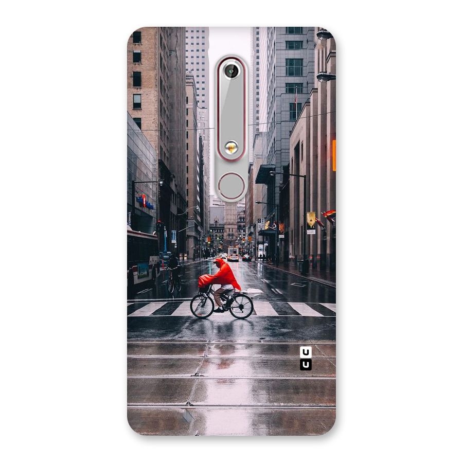 Red Bicycle Street Back Case for Nokia 6.1