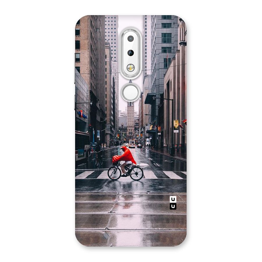 Red Bicycle Street Back Case for Nokia 6.1 Plus