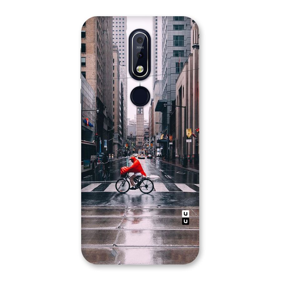 Red Bicycle Street Back Case for Nokia 7.1