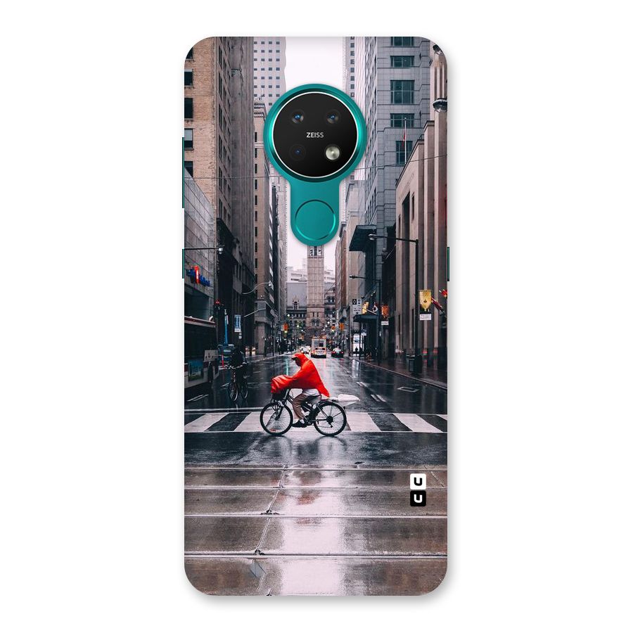Red Bicycle Street Back Case for Nokia 7.2