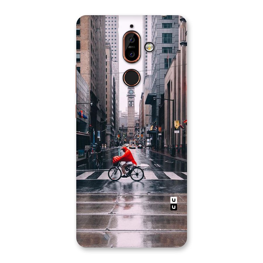 Red Bicycle Street Back Case for Nokia 7 Plus
