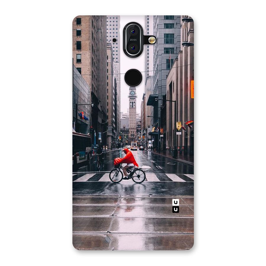 Red Bicycle Street Back Case for Nokia 8 Sirocco