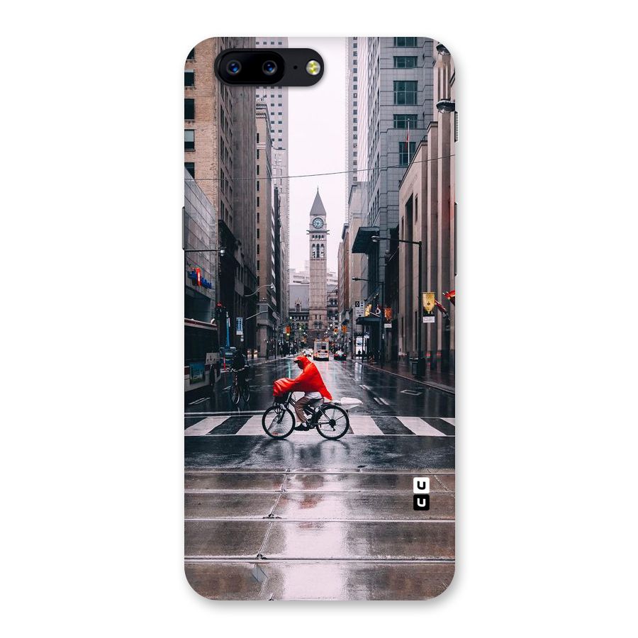 Red Bicycle Street Back Case for OnePlus 5