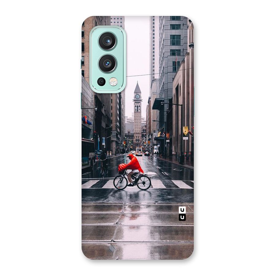 Red Bicycle Street Back Case for OnePlus Nord 2 5G