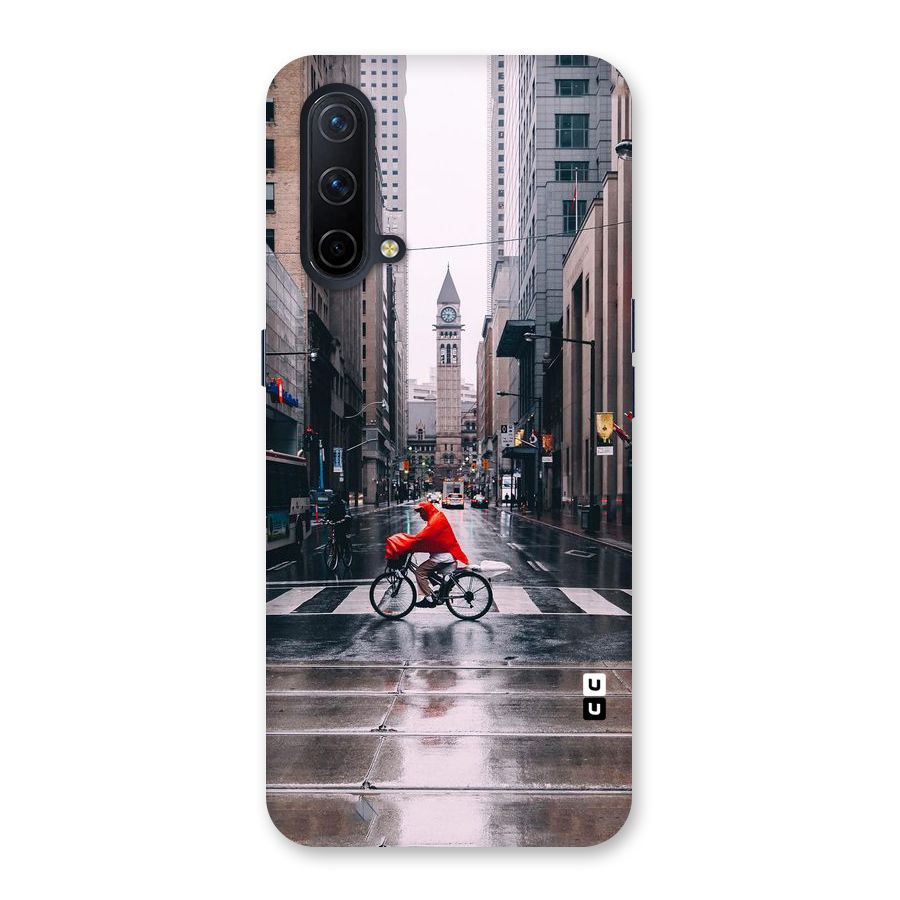 Red Bicycle Street Back Case for OnePlus Nord CE 5G