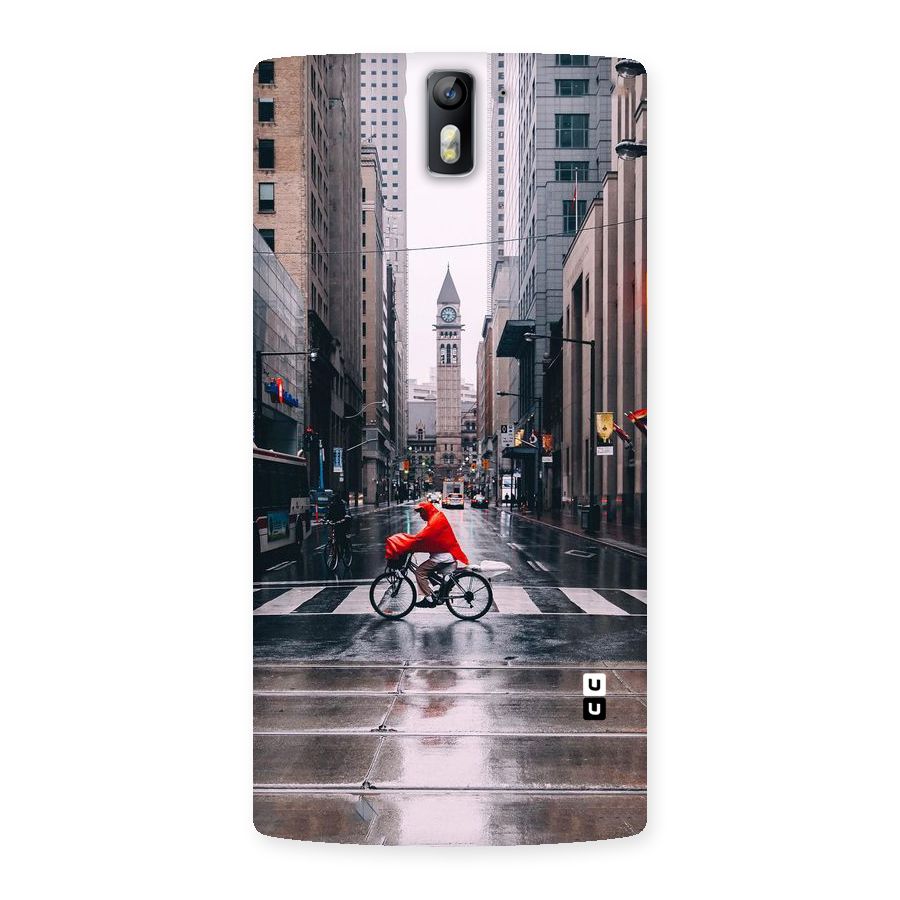 Red Bicycle Street Back Case for One Plus One