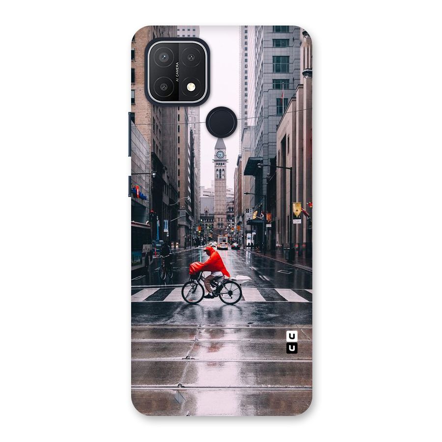 Red Bicycle Street Back Case for Oppo A15