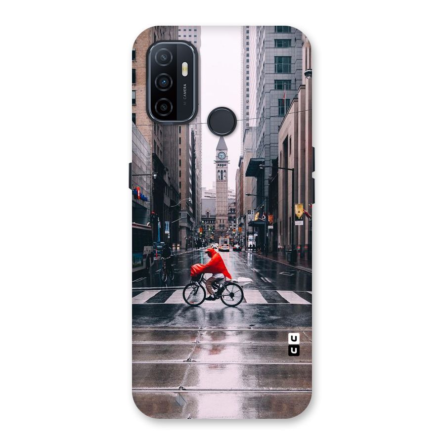 Red Bicycle Street Back Case for Oppo A32