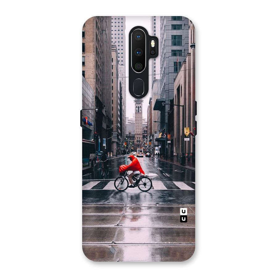 Red Bicycle Street Back Case for Oppo A5 (2020)