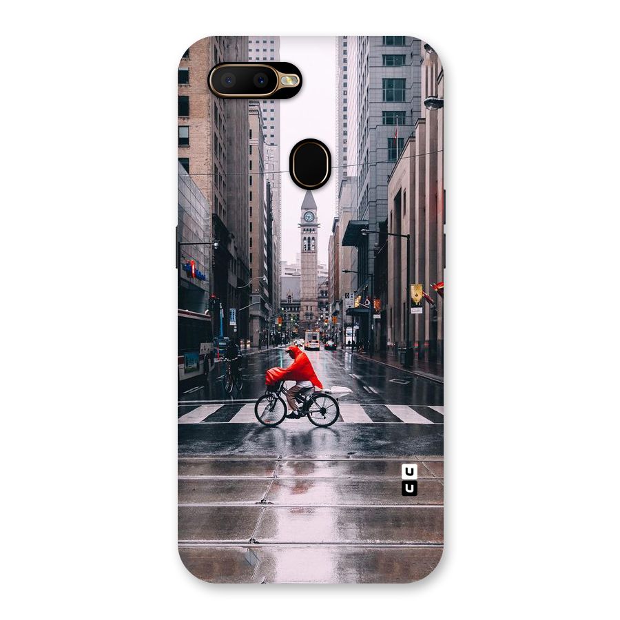 Red Bicycle Street Back Case for Oppo A5s