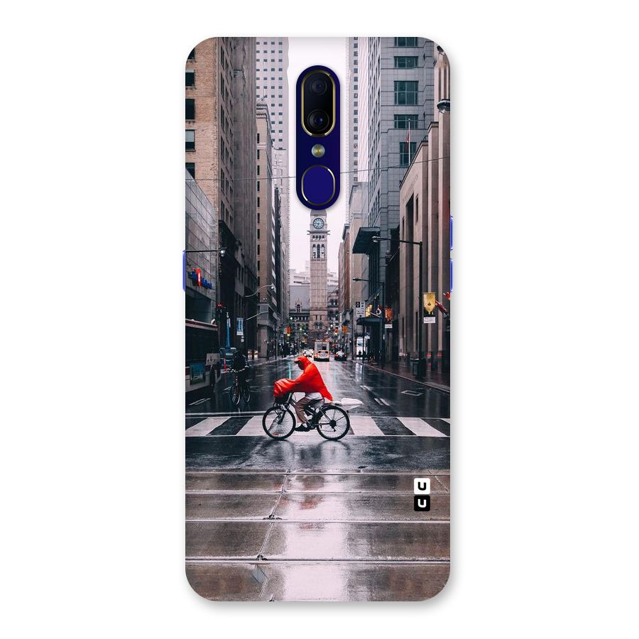 Red Bicycle Street Back Case for Oppo F11