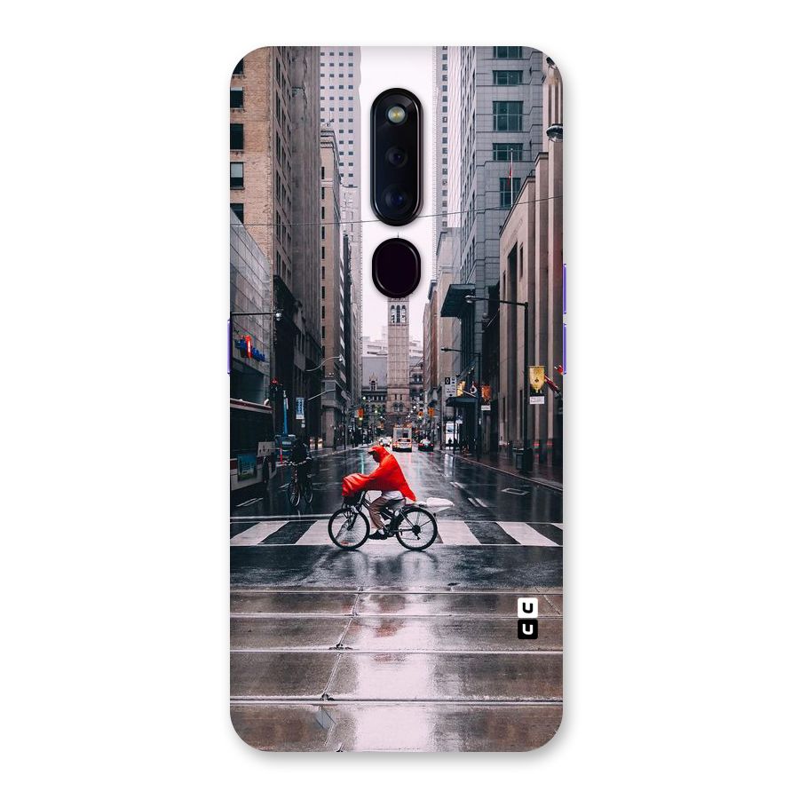 Red Bicycle Street Back Case for Oppo F11 Pro