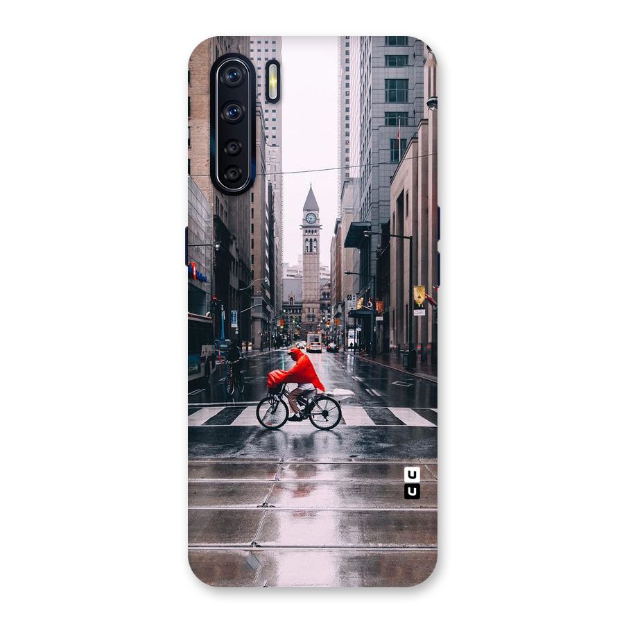 Red Bicycle Street Back Case for Oppo F15