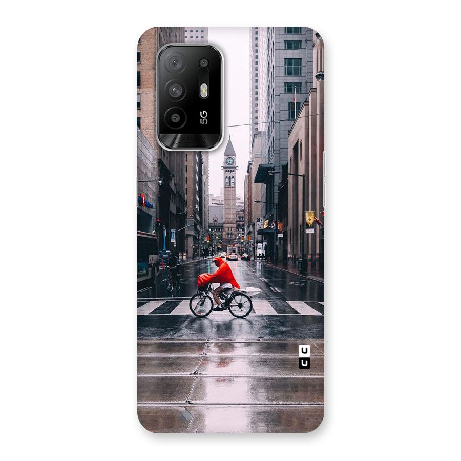 Red Bicycle Street Back Case for Oppo F19 Pro Plus 5G
