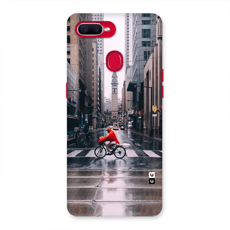 Red Bicycle Street Back Case for Oppo F9 Pro
