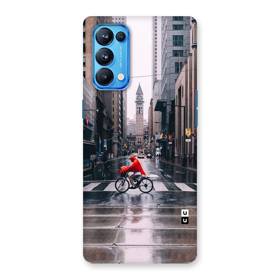 Red Bicycle Street Back Case for Oppo Reno5 Pro 5G