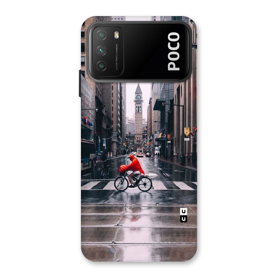 Red Bicycle Street Back Case for Poco M3