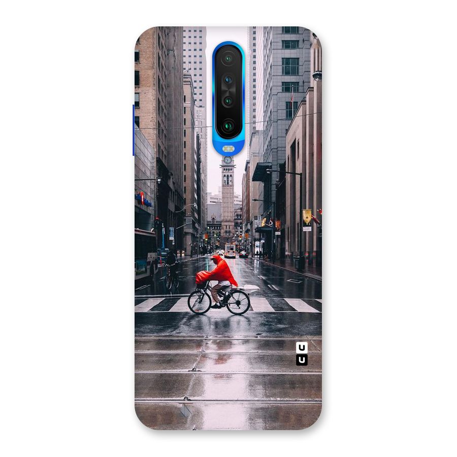 Red Bicycle Street Back Case for Poco X2
