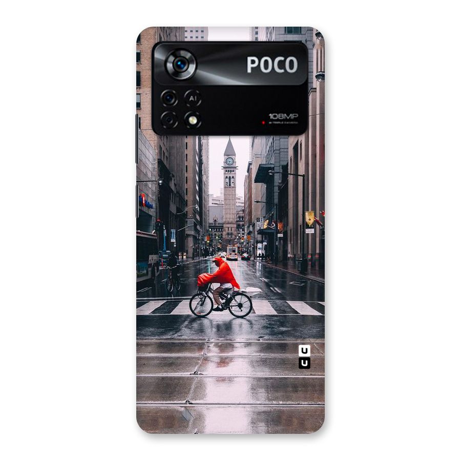 Red Bicycle Street Back Case for Poco X4 Pro 5G
