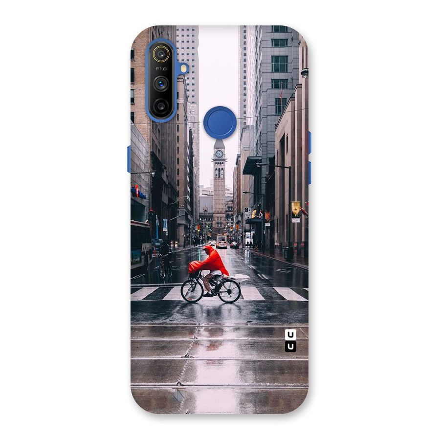 Red Bicycle Street Back Case for Realme Narzo 10A